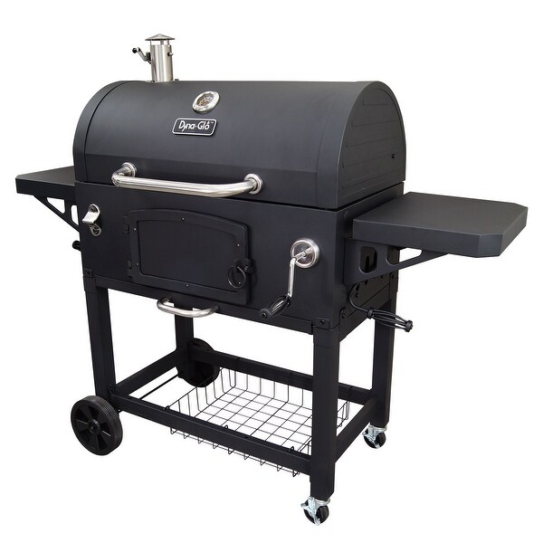 Adjustable outlet charcoal bbq