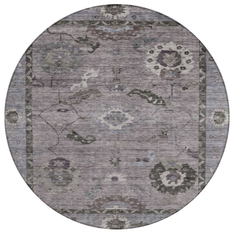 Machine Washable Indoor/ Outdoor Traditional Boho Chantille Rug