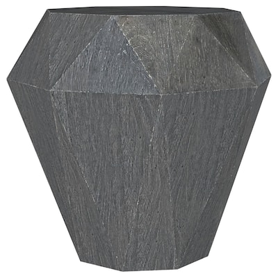 Cinti Accent Side Table, Gemstone Shape, Natural Gray Mango Wood
