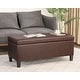 preview thumbnail 28 of 33, Adeco Velvet Storage Ottoman Bench Rectangular Footstool Lift Top