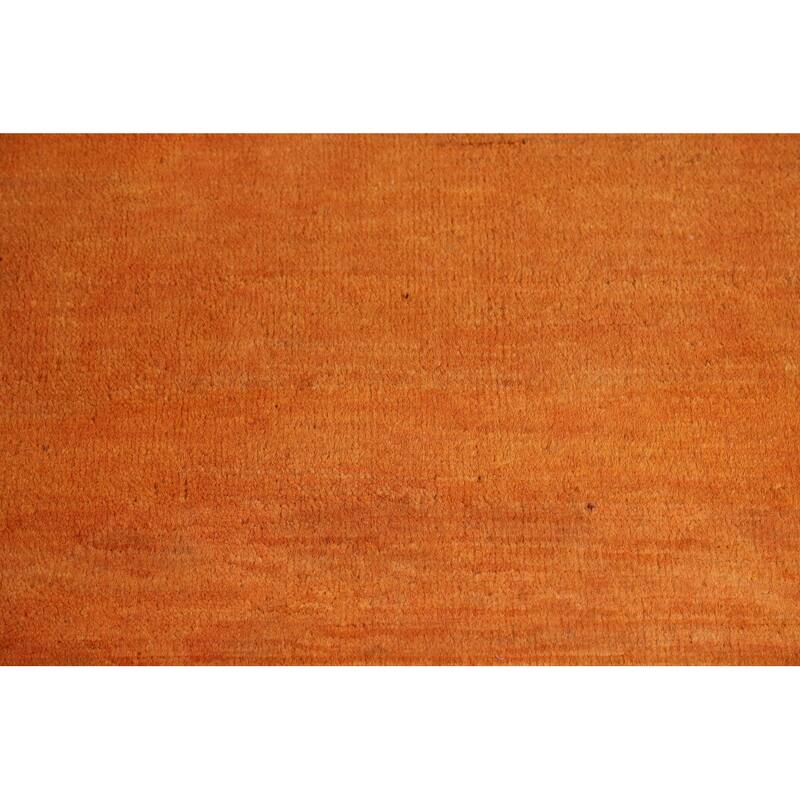 Modern Gabbeh Oriental Rug Handmade Accent Wool Carpet - 3'4"x 4'10"