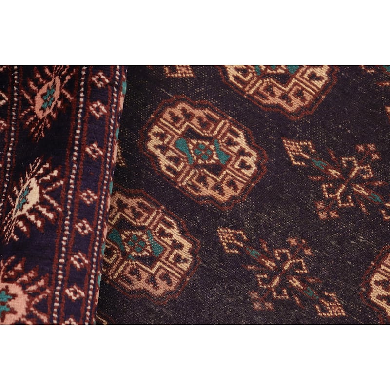 Tribal Bokhara Duke Blue/Blue Hand Knotted Wool Rug - 8'4'' x 9'11''