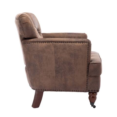 Accent Chair Living leisure Upholstered Fabric Club Chair, Suitable for Living Room