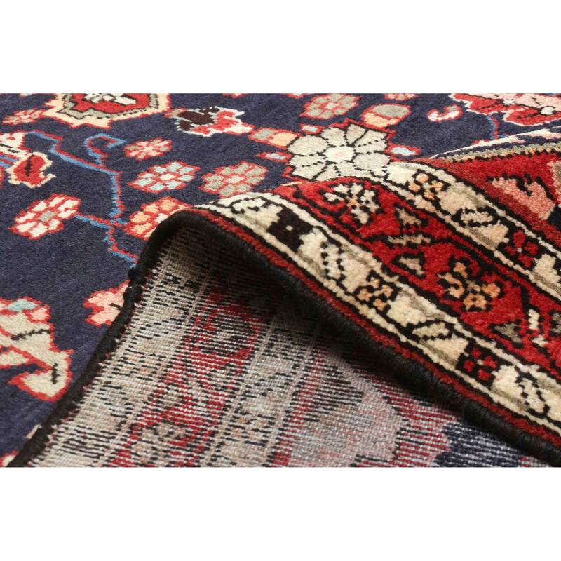 ECARPETGALLERY Hand-knotted Andelz Dark Navy Wool Rug - 3'7 x 10'2