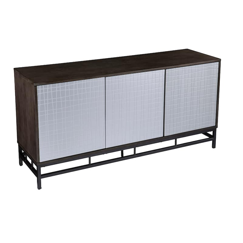 SEI Furniture Valecrest Contemporary Grey/ Dark Brown Cabinet