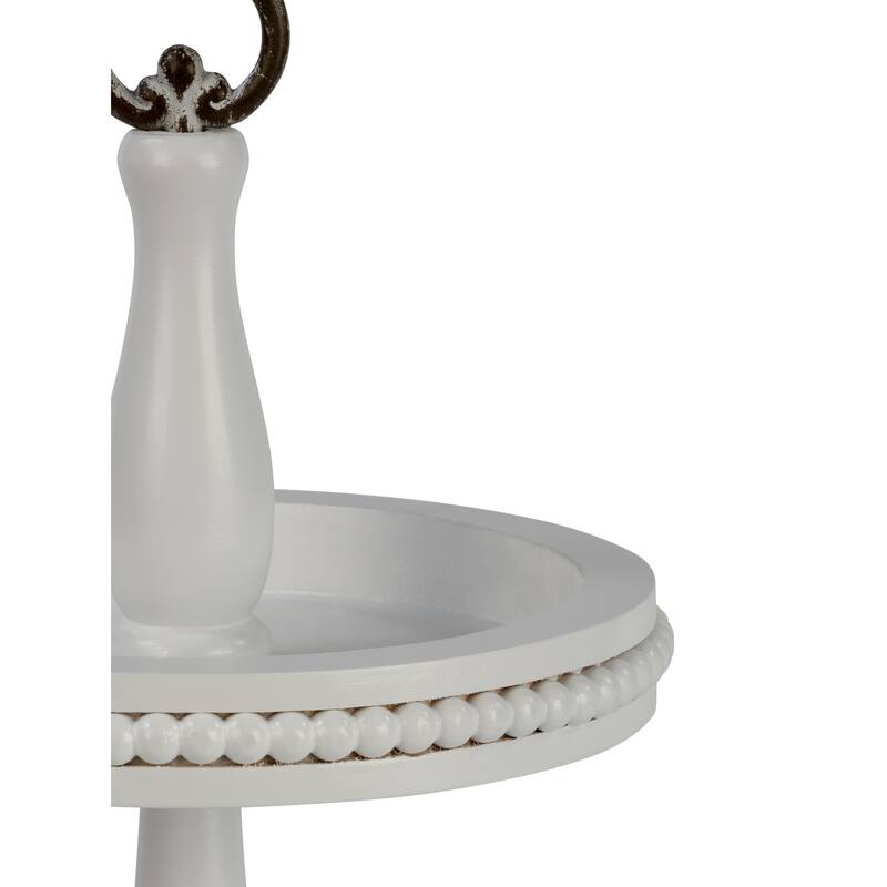 Round Tiered Wooden Beaded Stand