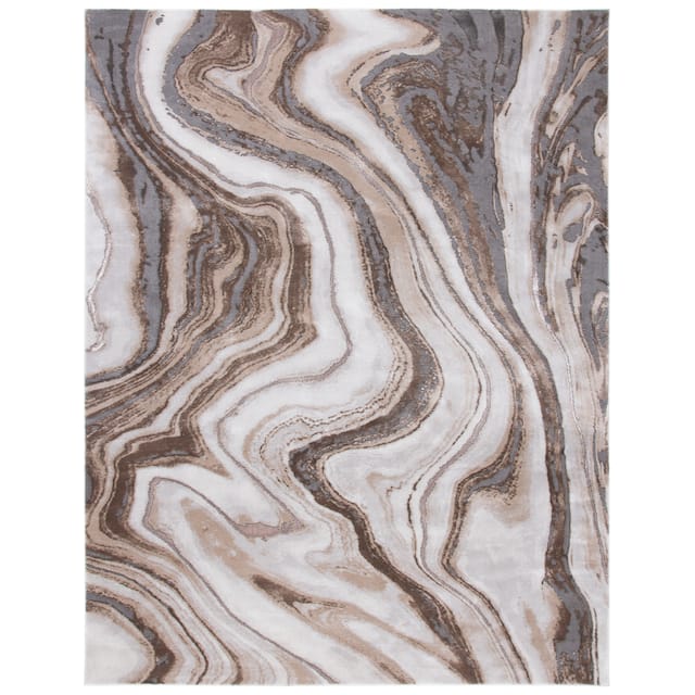 SAFAVIEH Craft Clytie Modern Abstract Marble Pattern Rug - 9' x 12' - Gold/Grey