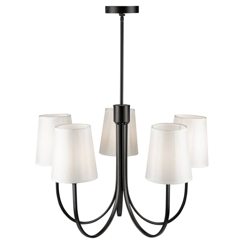 Rhythm 5 Light Chandelier Black