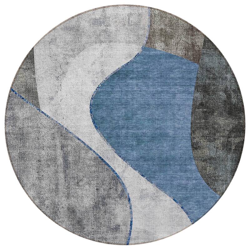 HomeRoots Abstract Transitional Rectangle Outdoor Rug