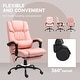 preview thumbnail 46 of 63, Vinsetto Office Desk Chair Recliner, Height Adjustable Movable Lumbar Support with 6-Point Vibrating Massage