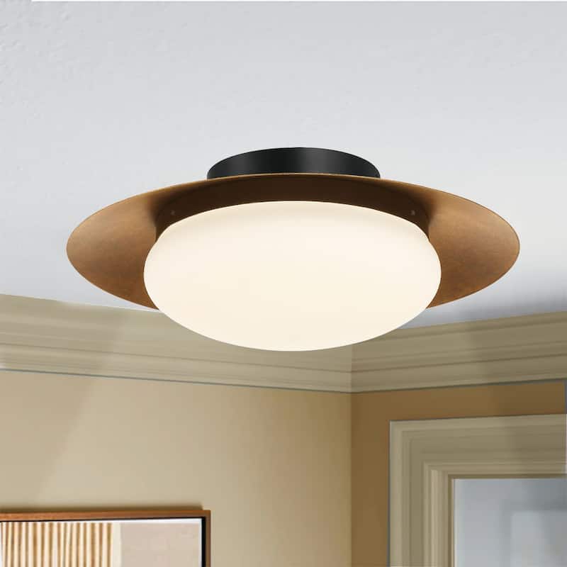 Minka Lavery 5625-L Zinola 15" Wide LED Semi-Flush Mount Ceiling