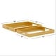 preview thumbnail 10 of 8, Gold Polypropylene Glam Tray (Set of 2) - S/2 16", 14"W