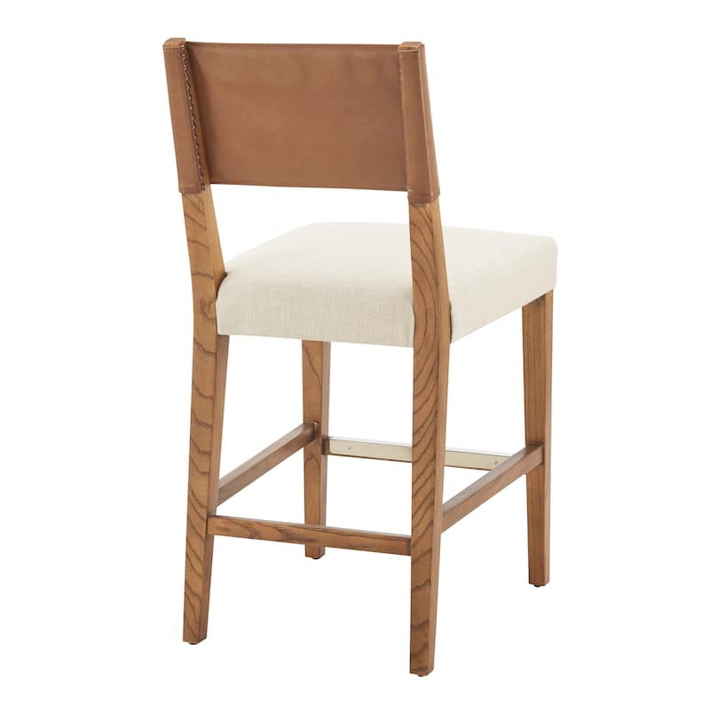 NPD Furniture Kylo Faux Leather/Fabric Counter Stool
