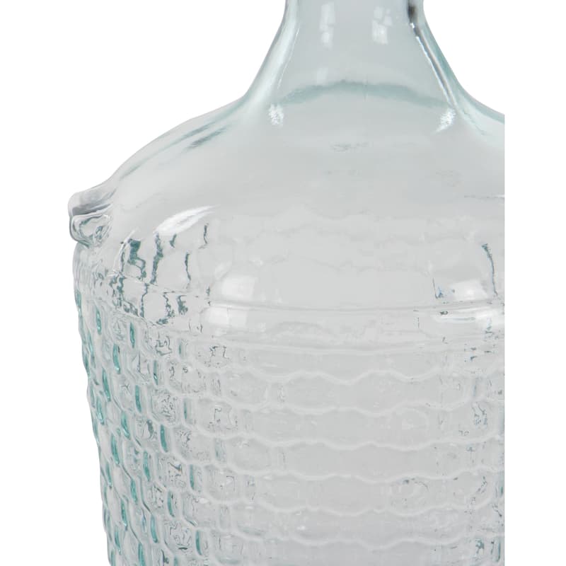 Recycled Glass Handmade Spanish Bottle Decorative Vase - Blue or Clear - Roche River Decor