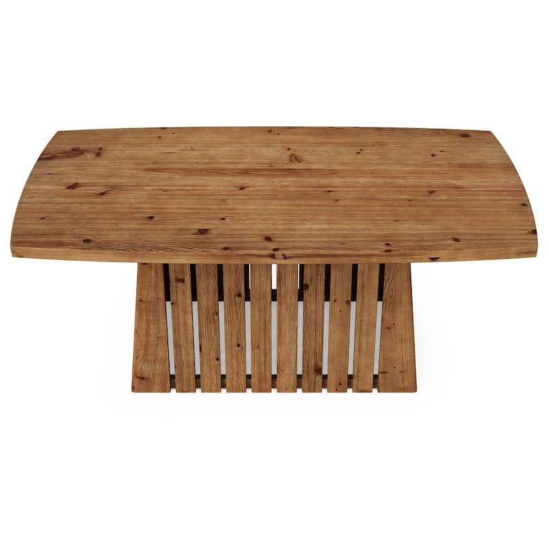 Solid Wood Coffee Table, 47-Inch Rectangular Center Table