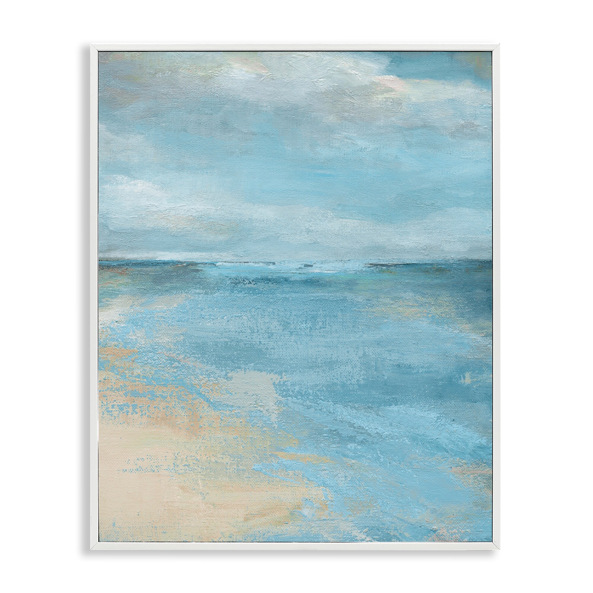 Stupell Beach Edge Abstraction Framed Giclee Art Design By Carol Robinson