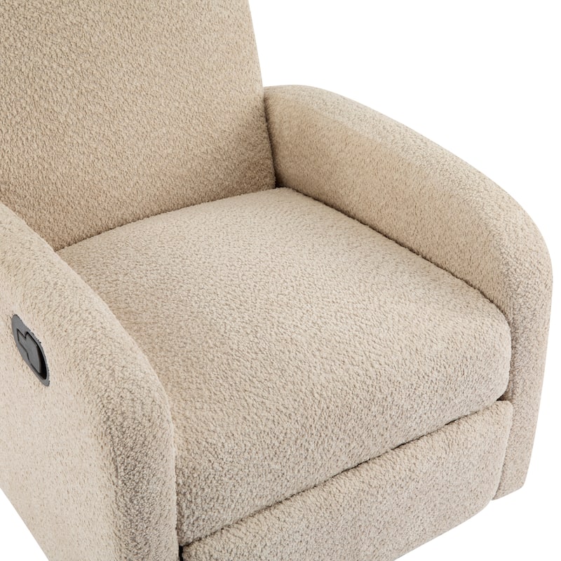 Manual Swivel Recliner Chair for Adults, Glider Rocking Chair for Nursery, Comfortable Nursery Recliner