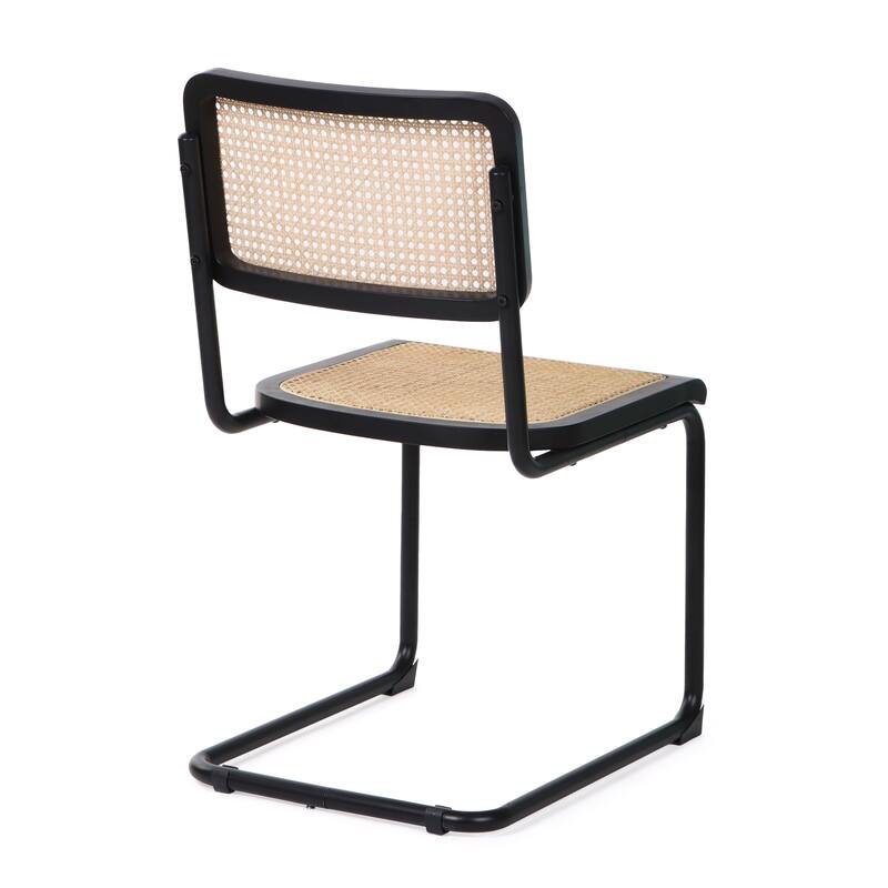 Arwan Black Cane Dining Side Chair, Set of 2 - 18" x 21" x 33"