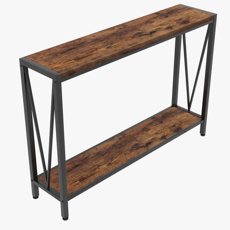 Easy Assembly Modern Sofa Table with Shelf for Entryway