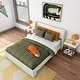 preview thumbnail 8 of 8, Upholstered Bed with Rectangular Headboard (Queen)