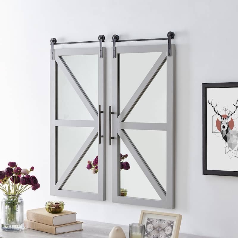 FirsTime & Co. 2-pc. Wooden Barn Door Wall Plaque Set