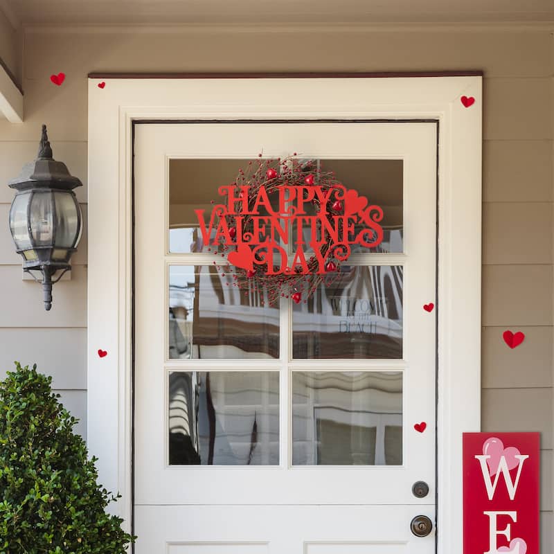 Glitzhome Metal Happy Valentine's Day Wall Decor