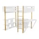 preview thumbnail 6 of 37, Full Size Stylish Design Wood Loft Bed With Built-in Storage Cabinet and Cubes,Foldable desk,Modern Design,White