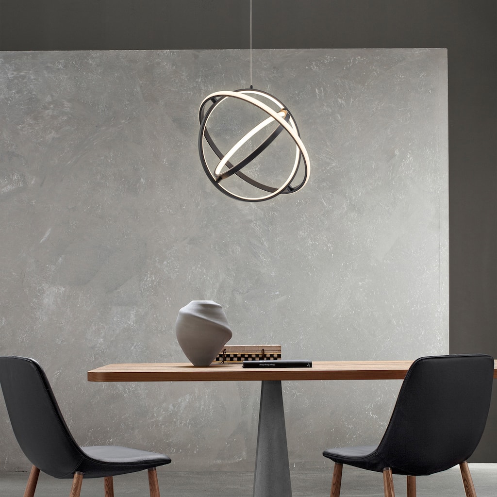 C Cattleya 16-inch 3000K Adjustable Globe Modern LED Chandelier