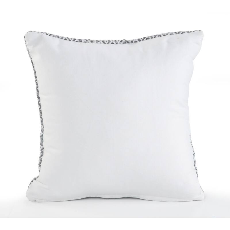 18" Gray and White Geometric Diamond Square Throw Pillow