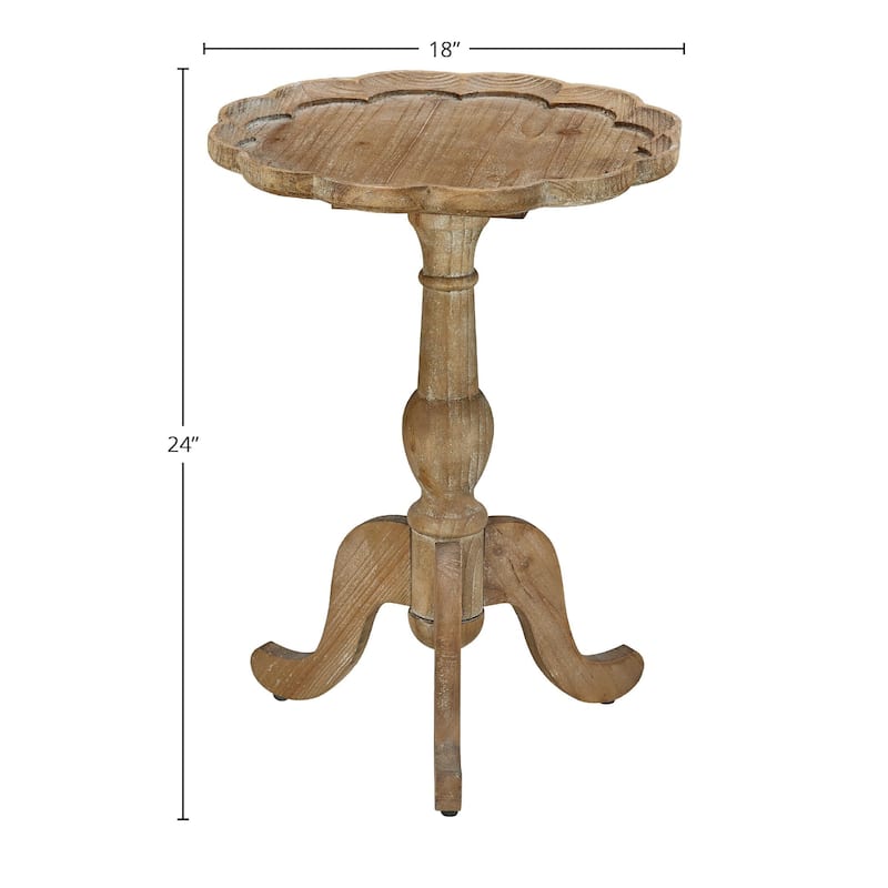 Mabel Fir Wood End Table, Natural
