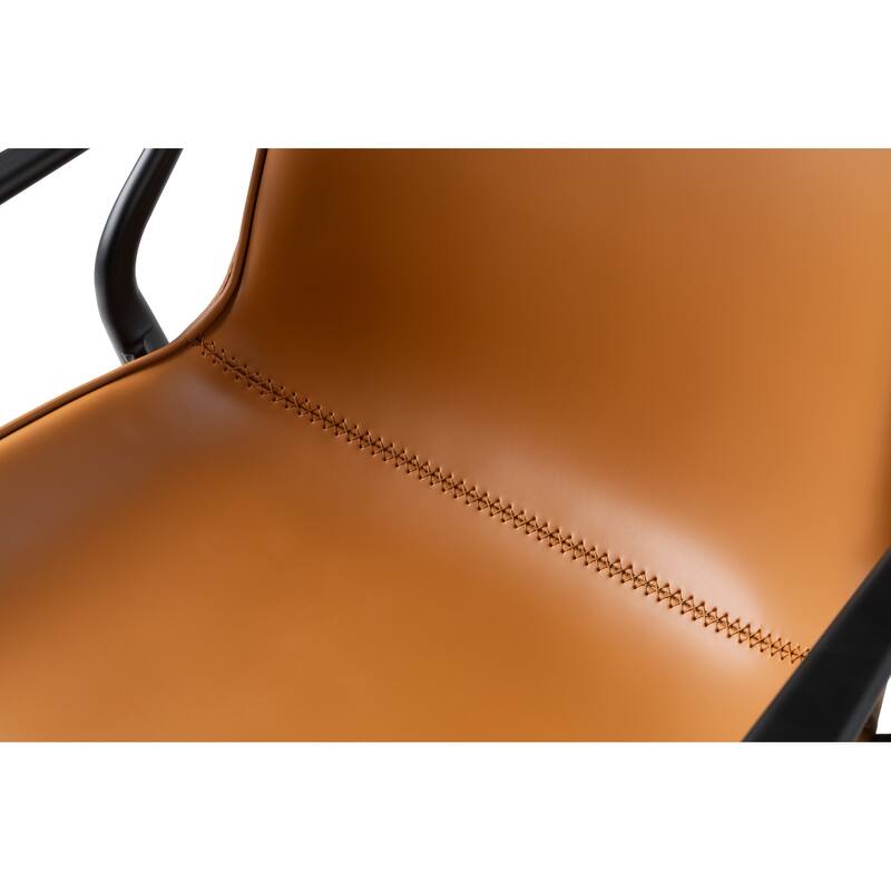 Modrest Osprey Modern Camel Vegan Leather Dining Chair (Set of 2)