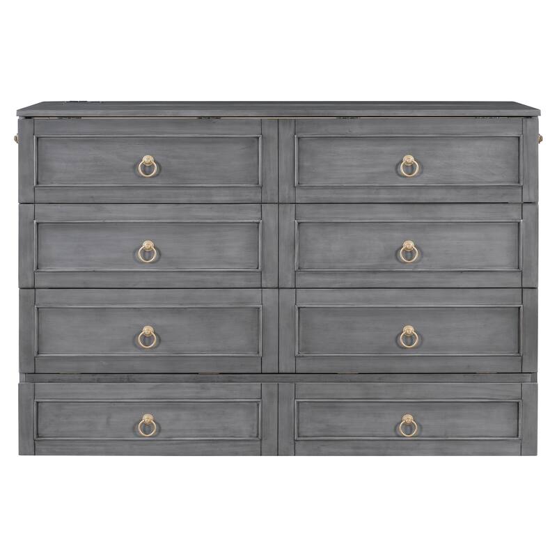 Murphy Bed with Versatile Storage & Large Drawers