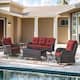 Option Brown Wicker Red Cushion
