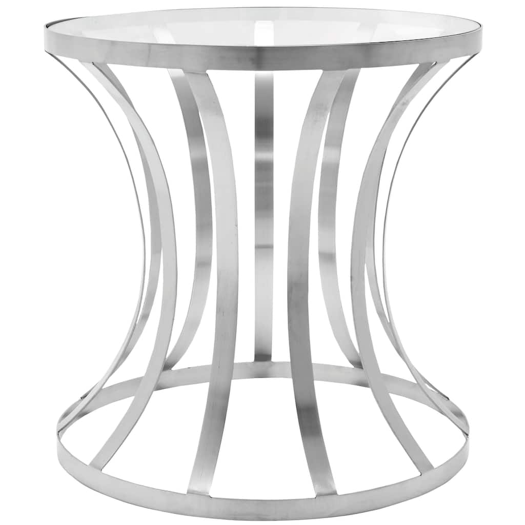 SAFAVIEH Couture Krystal Round End Table, Fully Assembled - 20"W x 20"D x 20"H