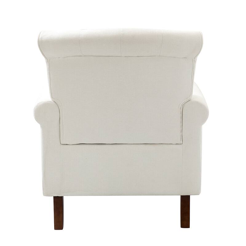 Indiges Comfy Upholstered Accent Armchair with Tufted Back Set of 2 for Bedroom Reading Office