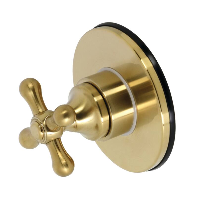 Kingston Brass Single-Handle Three-Way Diverter Valve with Trim Kit - Brushed Brass