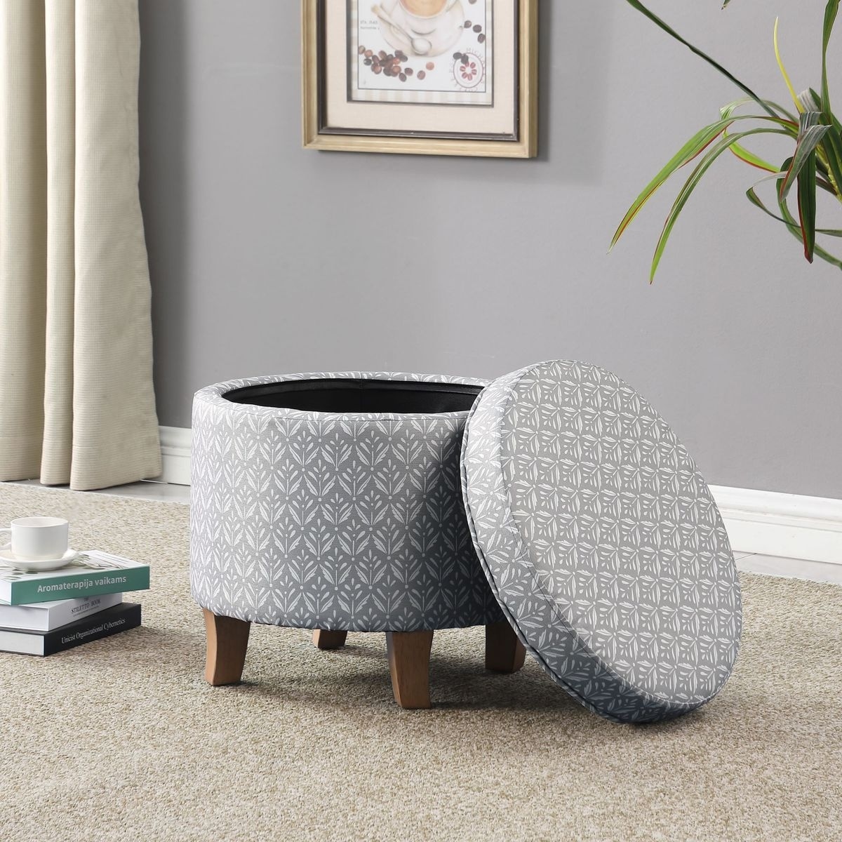 Carson Carrington Hnifsdalur Round Storage Ottoman - Picture 18 of 30