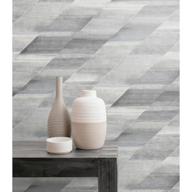 Seabrook Designs Boho Rhapsody Rainbow Diagonals Unpasted Wallpaper
