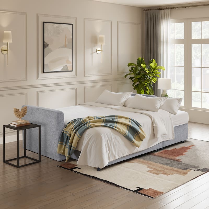 Serta Mia Convertible Sofa in Woven Polyester Fabric