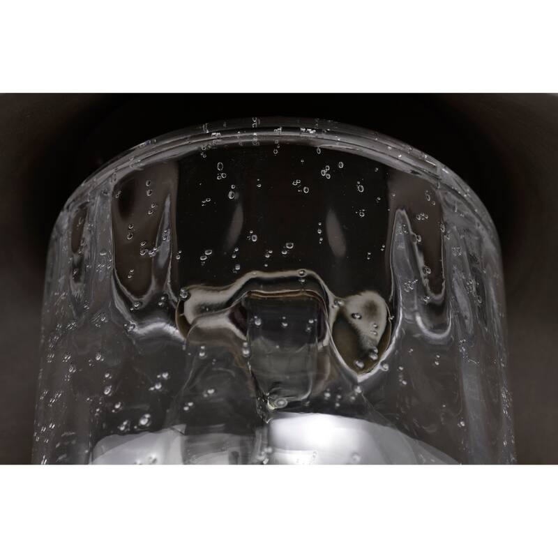 Ridge Small Outdoor Lantern Brozne Finish Clear Seeded Glass - Bronze