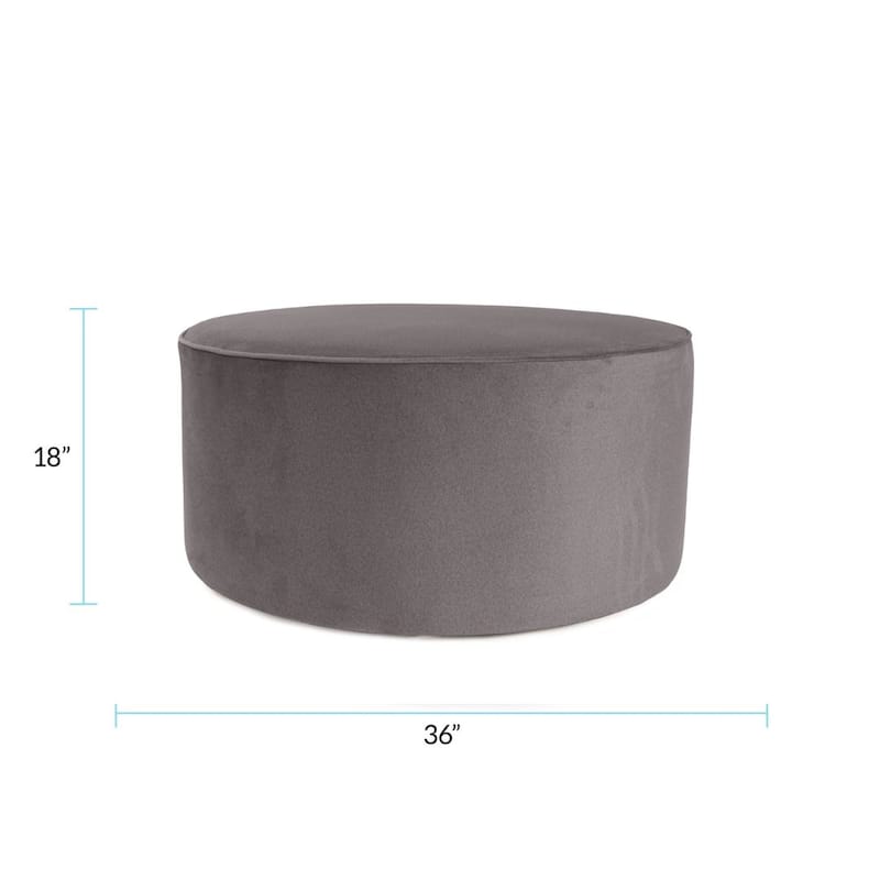 Universal 36" Round Ottoman Qivuit Gray