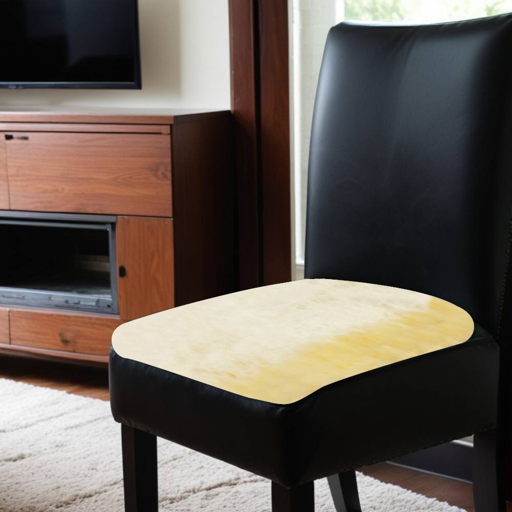 HomeRoots 17" Square Natural Medical Grade Sheepskin Chair Pad