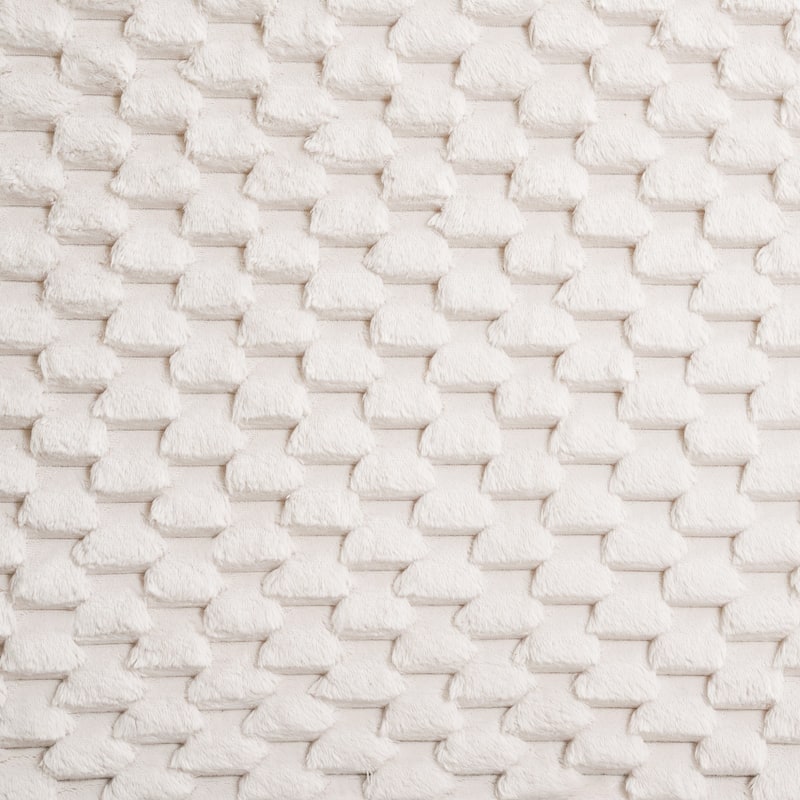 Quilted Upholstered Headboard with Rubberwood Frame Platform Bed, Queen