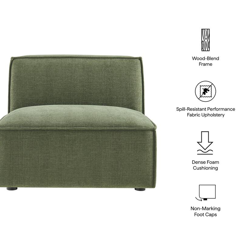 Restore Performance Fabric Upholstered Armless Modular Chair