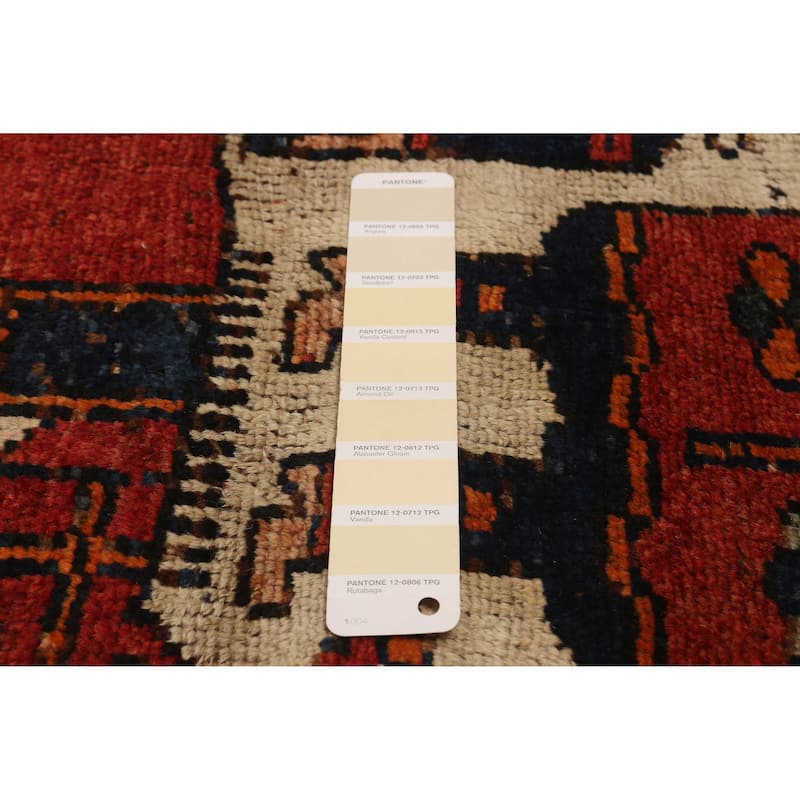 ECARPETGALLERY Hand-knotted Melis Vintage Cream, Red Wool Rug - 4'2 x 12'6