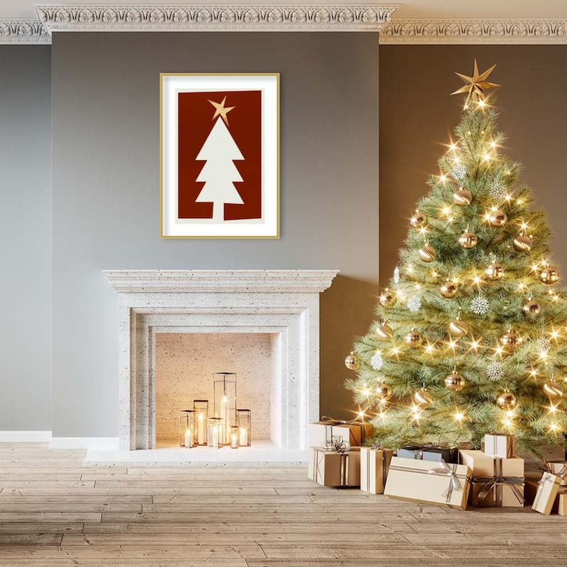 Oh Silent Night by Kubistika Wood Framed Wall Art Print