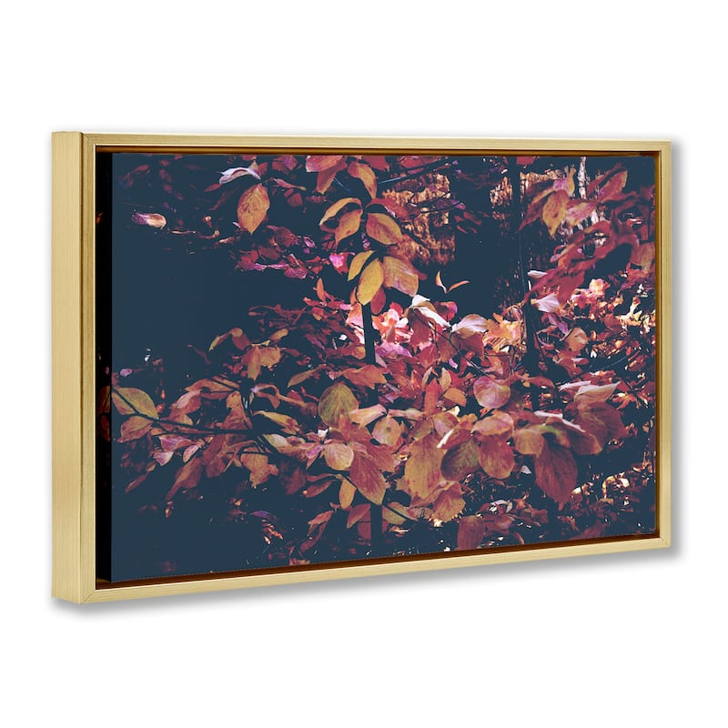 Stupell Dusky Forest Leaves Framed Floater Canvas Wall Art Design By Gemma Bardot