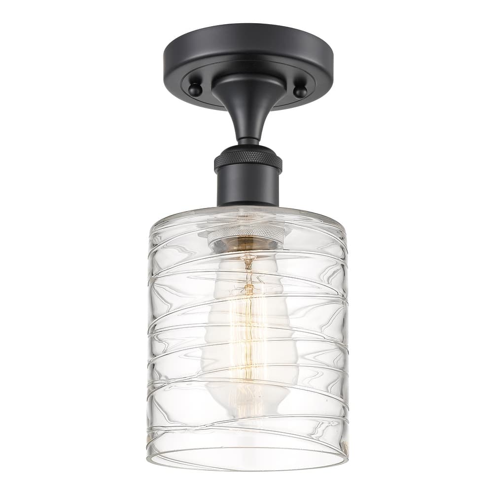 Innovations Lighting Ballston Cobbleskill - 1 Light 5" Semi-Flush Mount