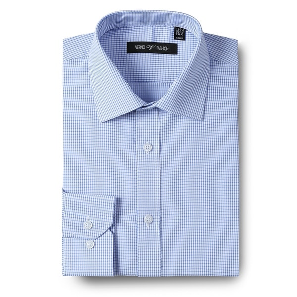 Mens Dress Shirt Slim Fit Checkered Long Sleeve Dress Shirts For Men. Opens flyout.