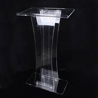 Acrylic Podium Stand, Pulpits For Churches, 47.5inch Modern Lecterns